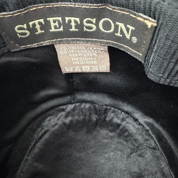 Stetson Men's Trilby Fedora Hat Size M Wool Blend Winter Classic Black - Picture 7 of 9